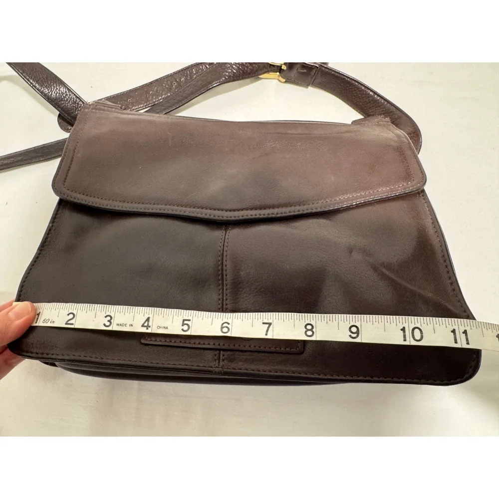 Vintage FOSSIL Brown Leather Purse Handbag Crossbody 75082